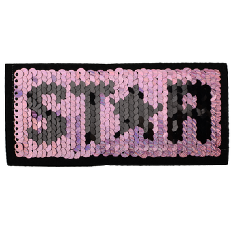 Нашивка STAR 5*11см, цв: розовый