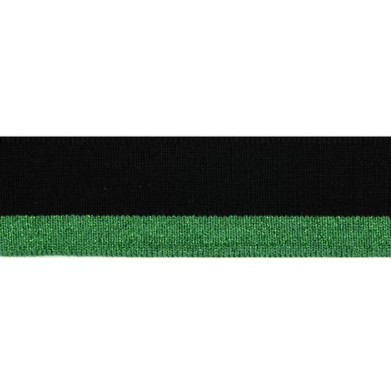Подвяз акрил с люрексом 1*1 , 3*100см, цв: черный/зеленый