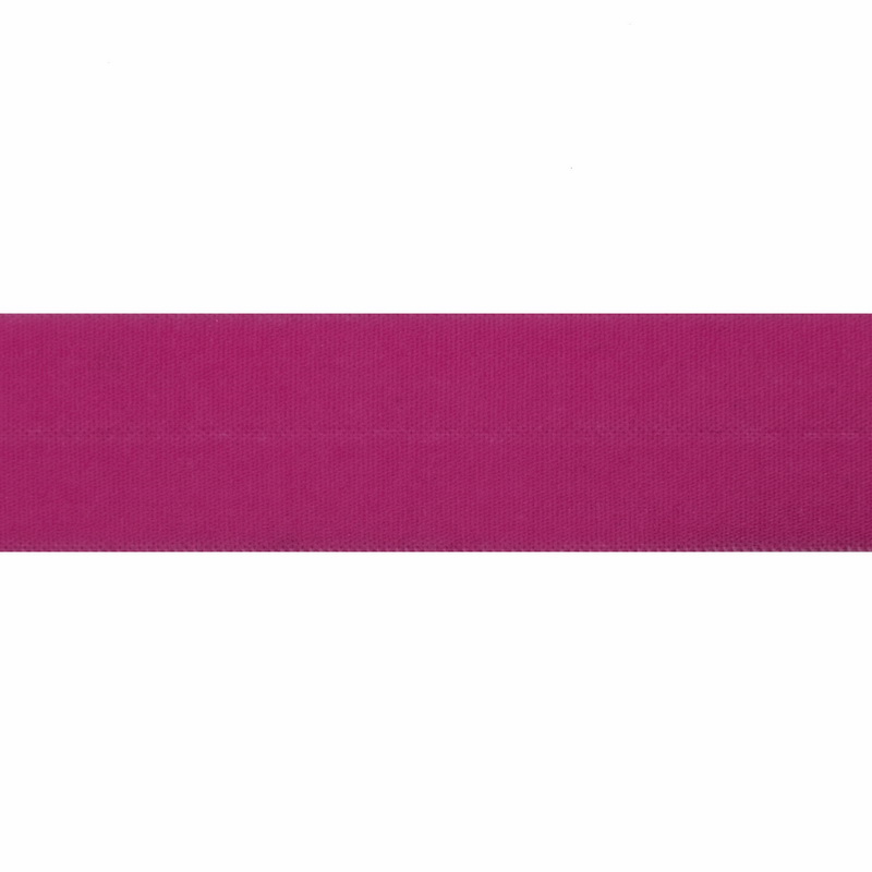 Резинка окантовочная нейлон 2см 60-63м/рулон, цв:ярко-розовый