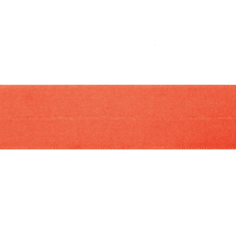 Резинка окантовочная нейлон 2см 60-63м/рулон, цв:морковный