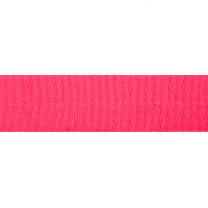 Резинка окантовочная нейлон 2см 60-63м/рулон, цв:розовый неон