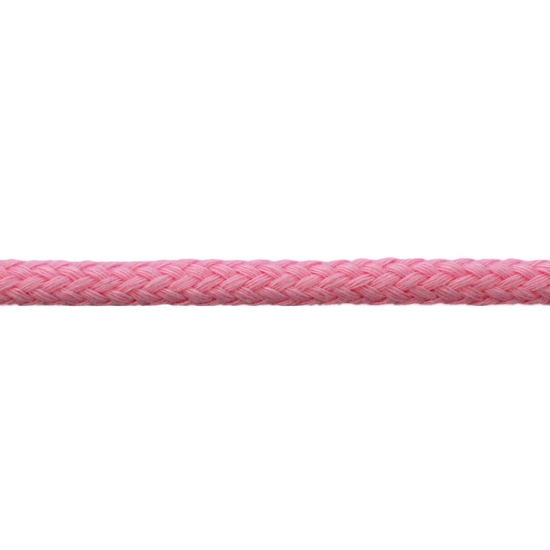 Шнур круглый без сердечника хлопок 0,5см 68-70м/рулон, цв: светло-розовый