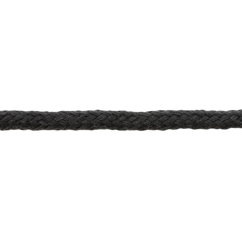 Шнур круглый без сердечника хлопок 0,5см 68-70м/рулон, цв: темно-серый