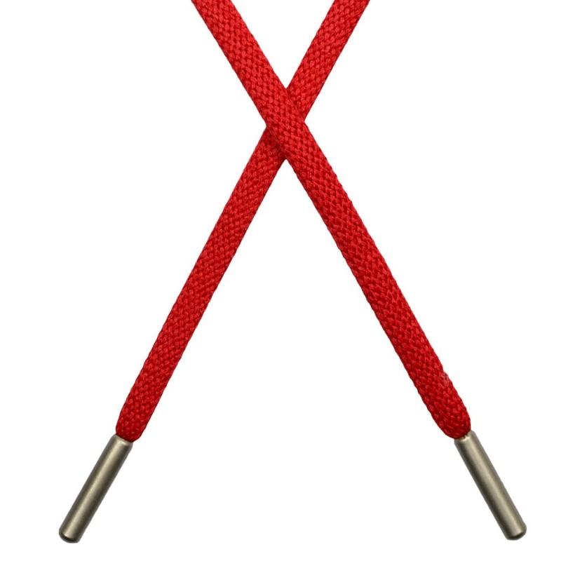 Шнур круглый п/э 0,5*130см с наконечником, цв: красный
