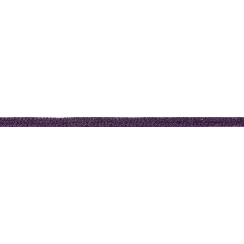 Шнур круглый плетеный поликоттон 0,5см 88-90м/рулон, цв:фиолетовый