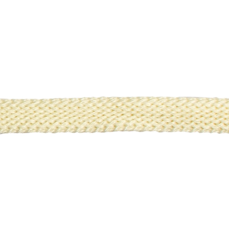 Шнур плоский плетеный хлопок 1см 65-68м/рулон, цв:белый