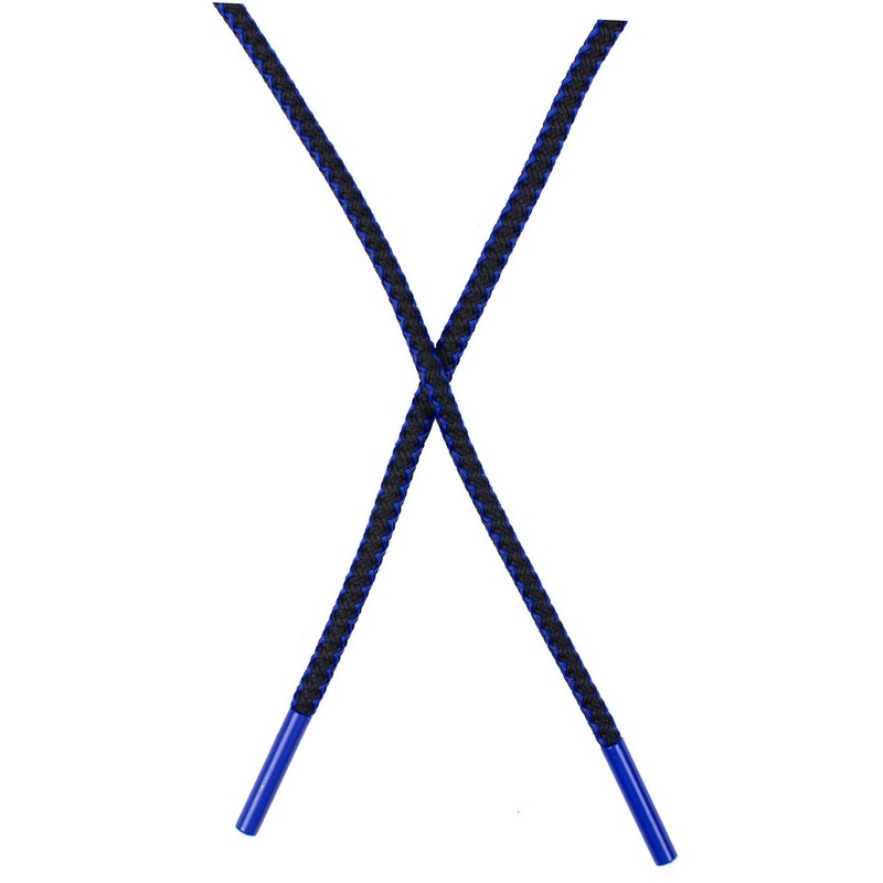 Шнур круглый плетенный нейлон 0,5*130-135см,цв:черный/синий
