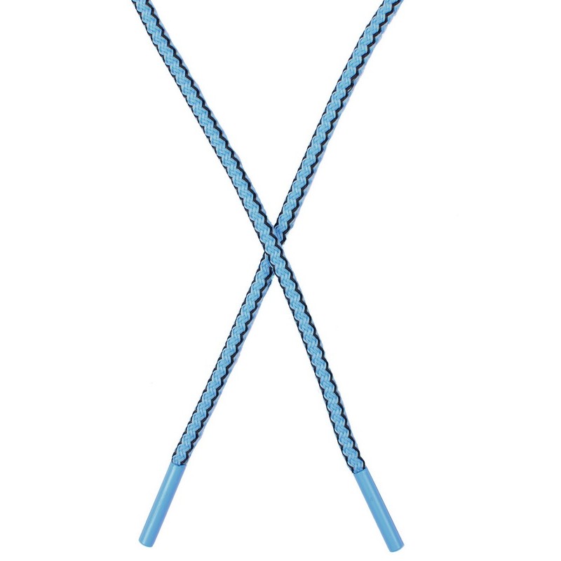 Шнур круглый плетенный нейлон 0,5*130-135см,цв:голубой/черный