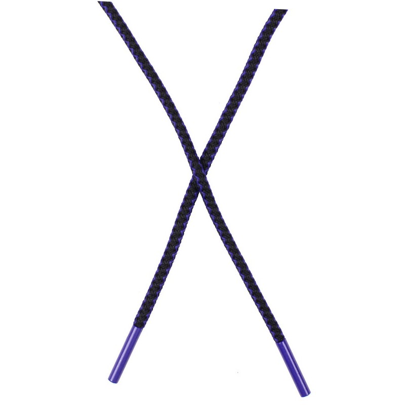 Шнур круглый плетенный нейлон 0,5*130-135см,цв:черный/фиолетовый