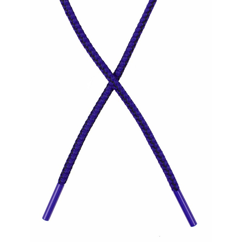 Шнур круглый плетенный нейлон 0,5*130-135см,цв:фиолетовый/черный