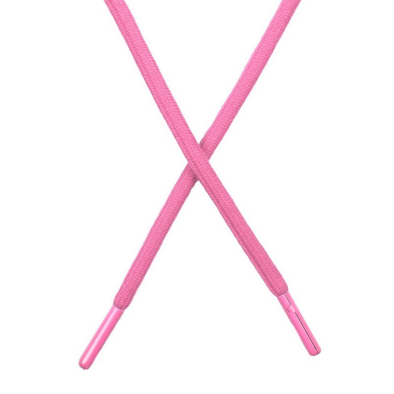 Шнур поликоттон круглый 0,6*130-135см с наконечником, цв:розовый
