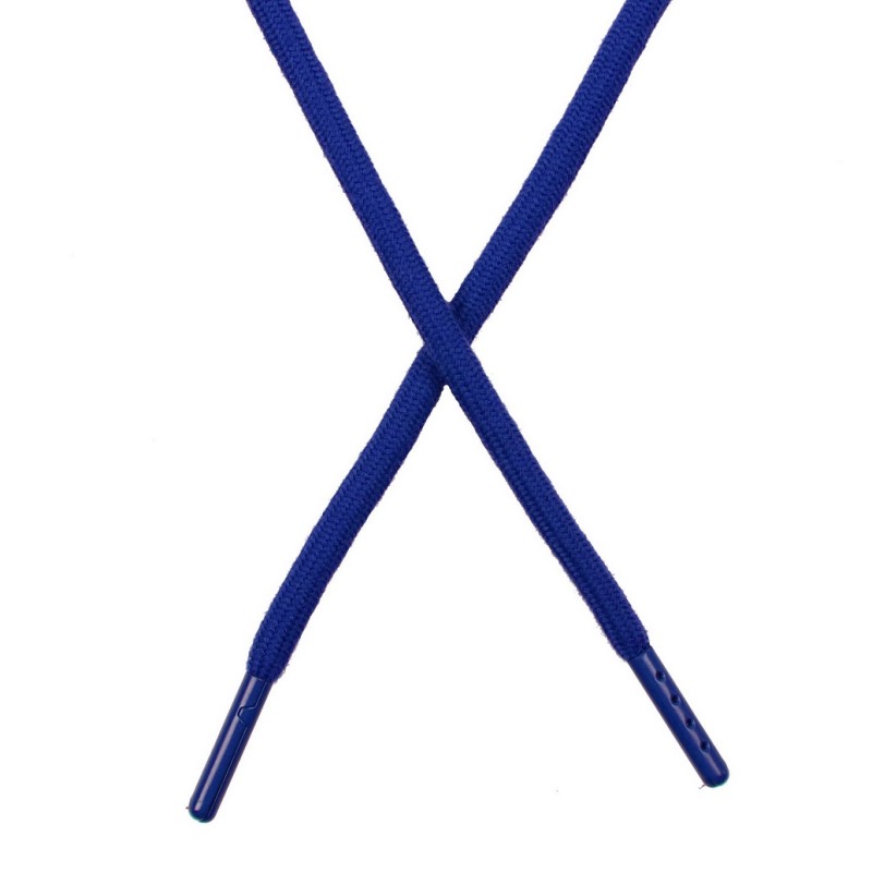 Шнур поликоттон круглый 0,6*130-135см с наконечником, цв:ярко-синий