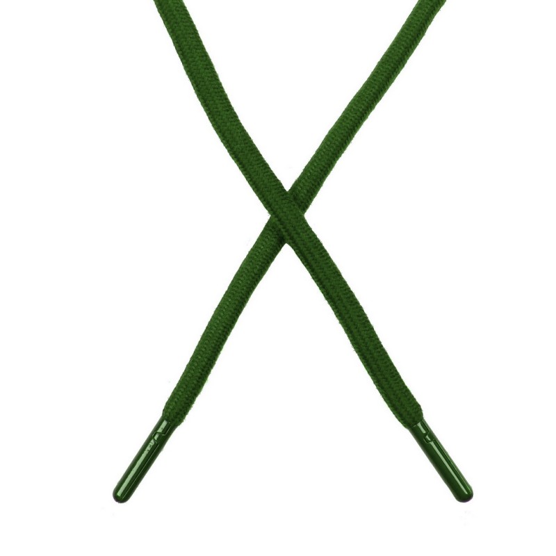 Шнур поликоттон круглый 0,6*130-135см с наконечником, цв:зеленый