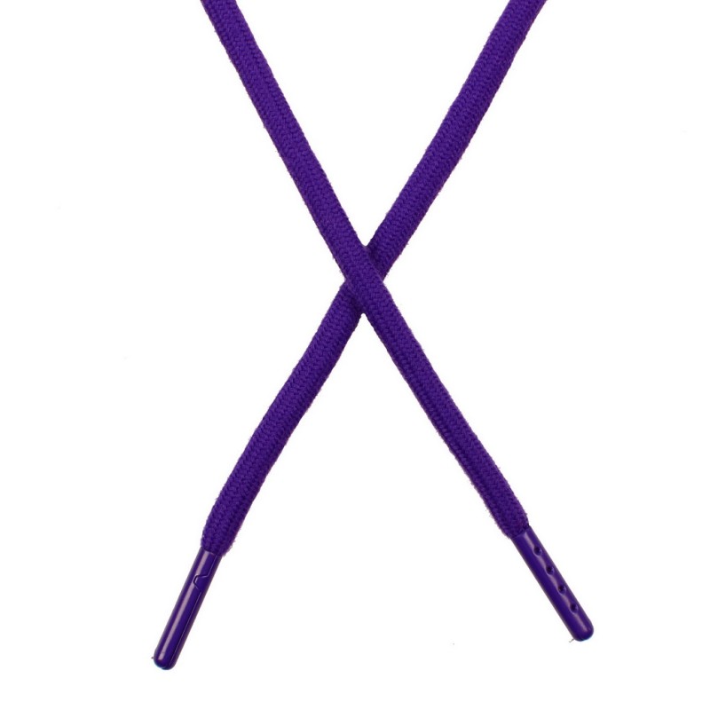 Шнур хлопок круглый 0,6*130-135см с наконечником, цв:св.фиолетовый