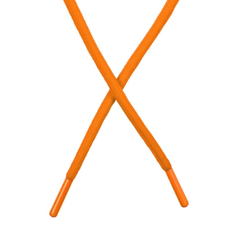 Шнур поликоттон круглый 0,6*130-135см с наконечником, цв:ярко-оранжевый