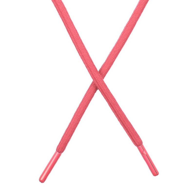 Шнур поликоттон круглый 0,6*130-135см с наконечником, цв:лососево-розовый