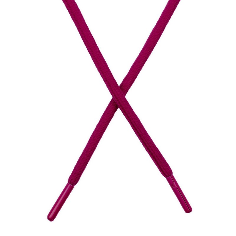 Шнур поликоттон круглый 0,6*130-135см с наконечником, цв:пурпурный
