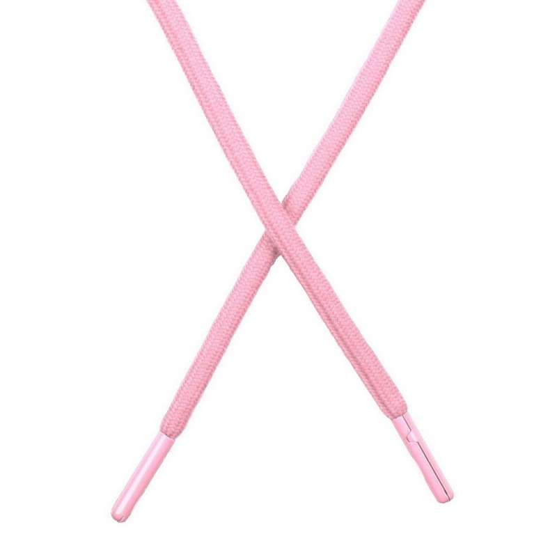 Шнур поликоттон круглый 0,6*130-135см с наконечником, цв:нежно-розовый
