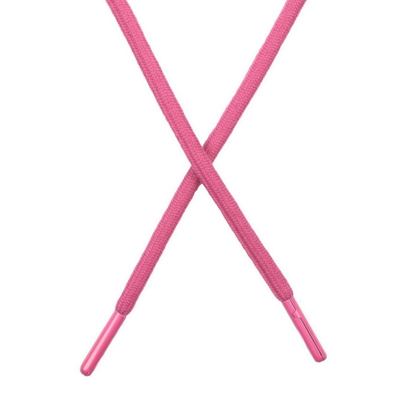 Шнур поликоттон круглый 0,6*130-135см с наконечником, цв:лавандово-розовый