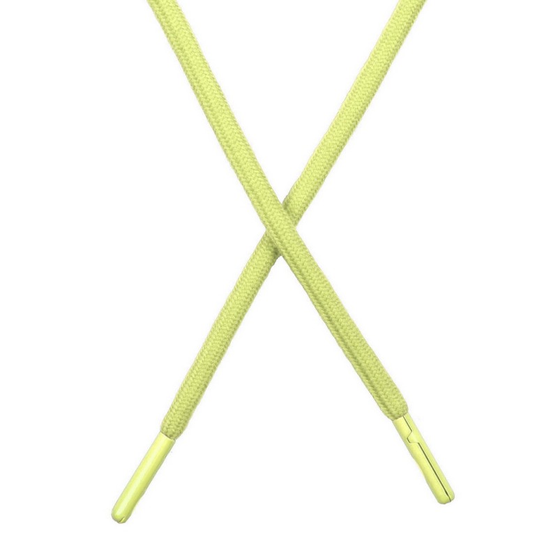 Шнур поликоттон круглый 0,6*130-135см с наконечником, цв:бледно-желтый