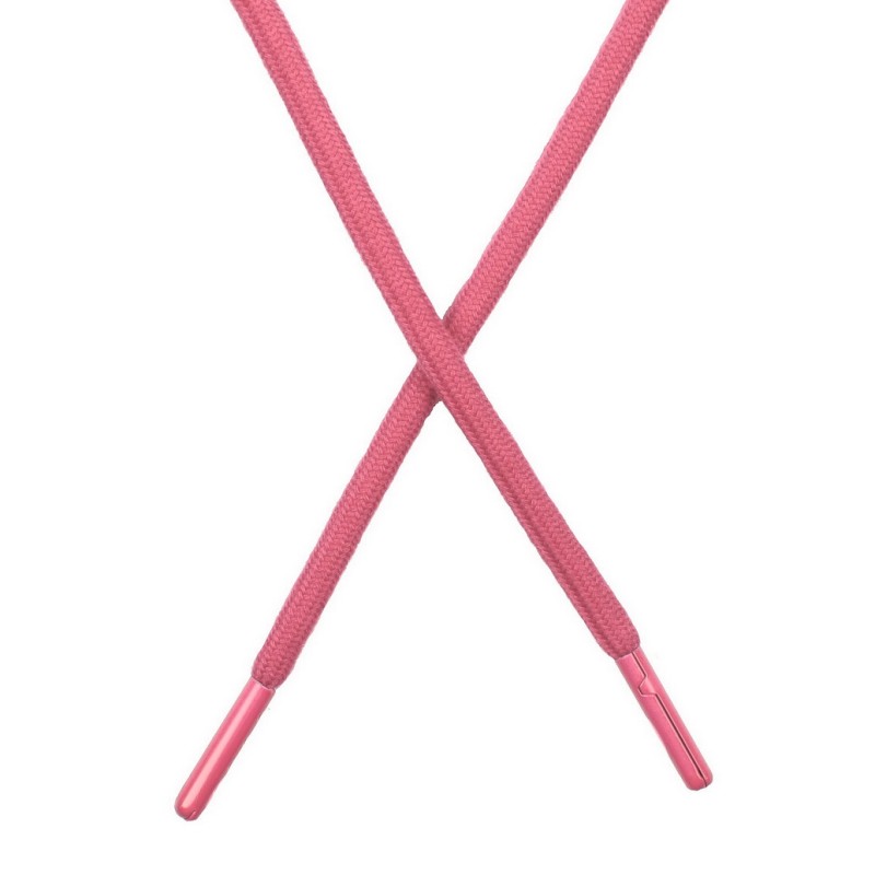 Шнур поликоттон круглый 0,6*130-135см с наконечником, цв:розовая гвоздика