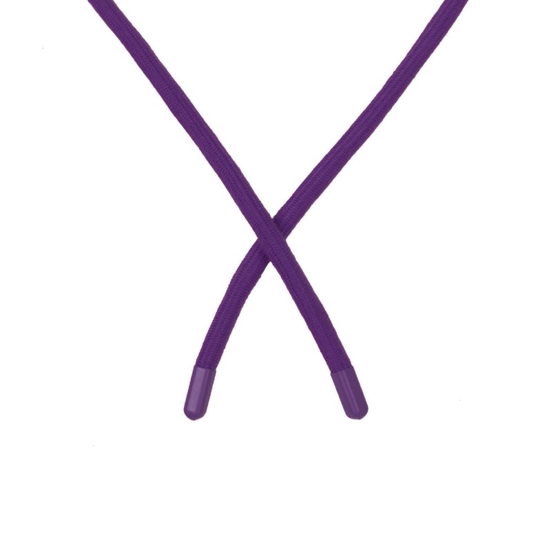 Шнур круглый поликоттон 0,8*135-140см с наконечником, цв:фиолетовый