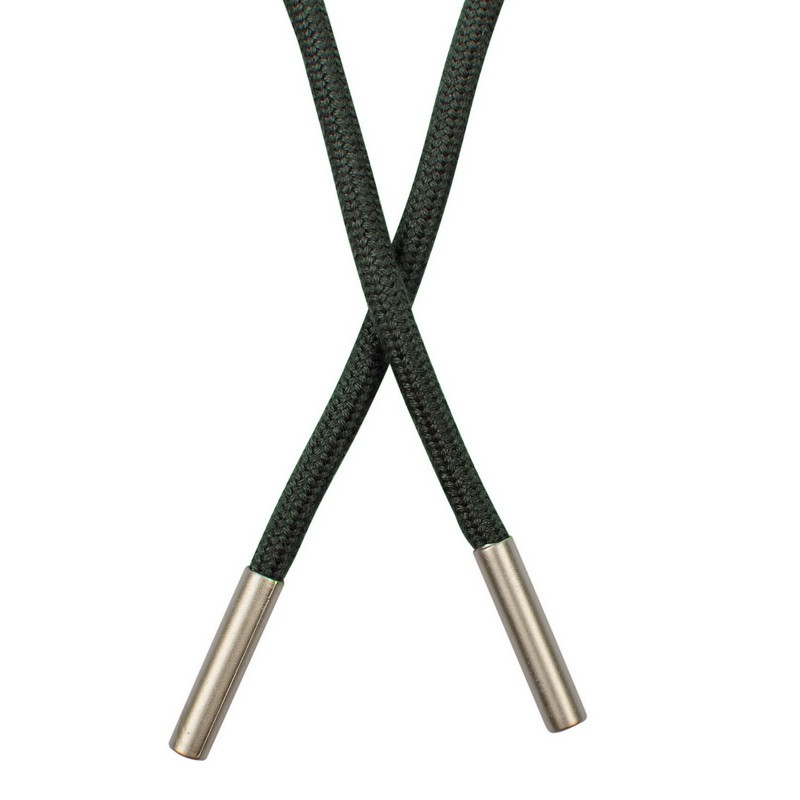 Шнур круглый поликоттон 0,5*145см с наконечником, цв: серый хаки
