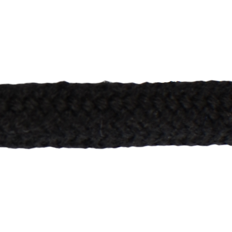 Шнур круглый поликоттон 0,5см 88-90м/рулон, цв:черный
