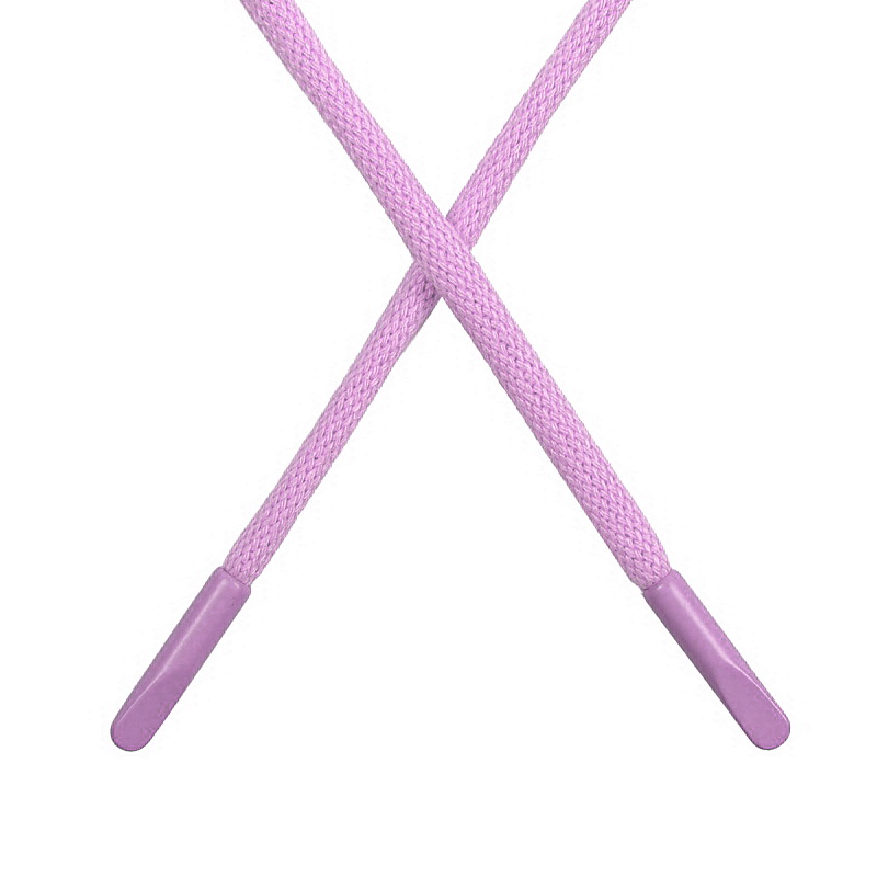 Шнур круглый поликоттон 0,5*135-140см с наконечником, цв:пыльно-розовый
