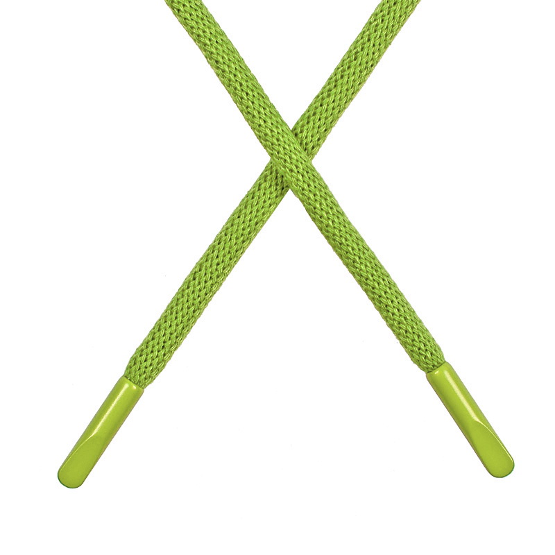 Шнур круглый поликоттон 0,5*135-140см с наконечником, цв:св.зеленый