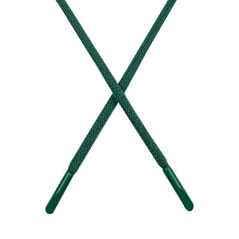 Шнур круглый поликоттон 0,5*135-140см с наконечником, цв:зеленый