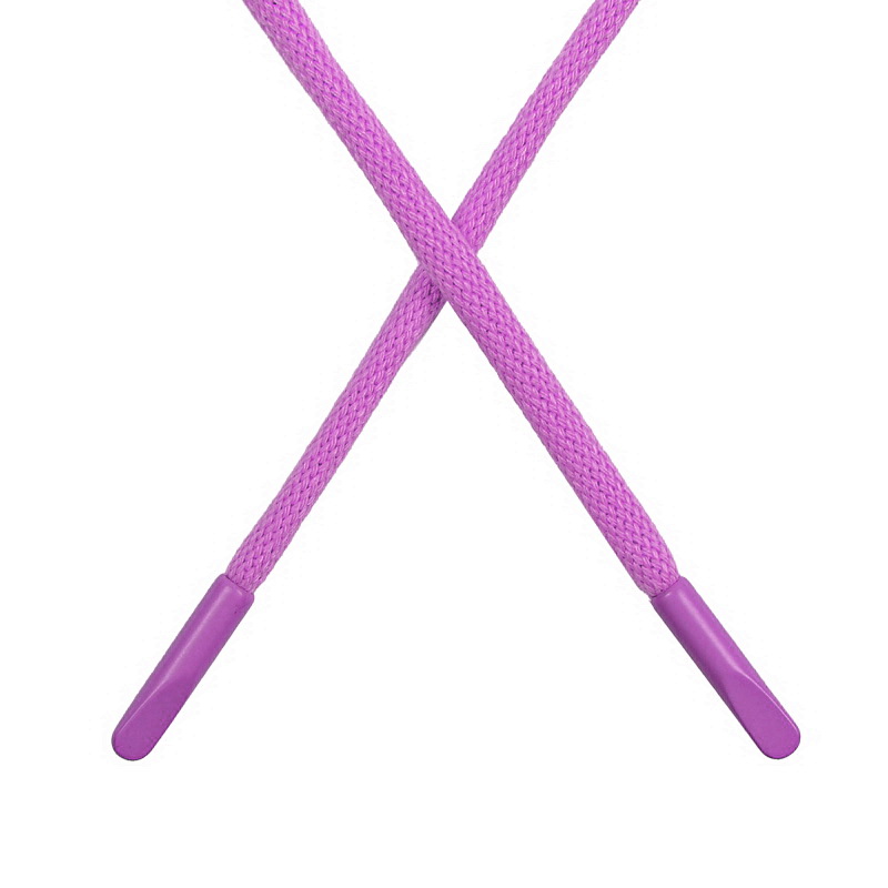 Шнур круглый поликоттон 0,5*135-140см с наконечником, цв:лавандово-розовый