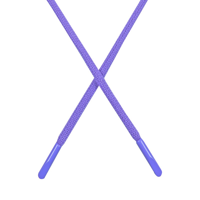 Шнур круглый поликоттон 0,5*135-140см с наконечником, цв:перламутрово-фиолетовый