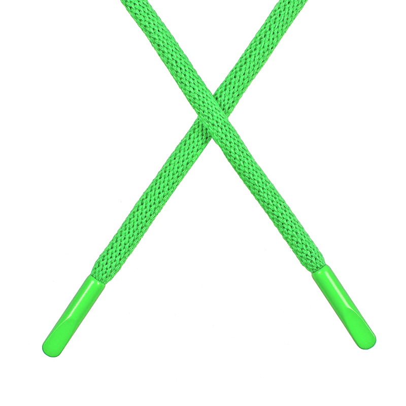 Шнур круглый поликоттон 0,5*135-140см с наконечником, цв:ярко зеленый