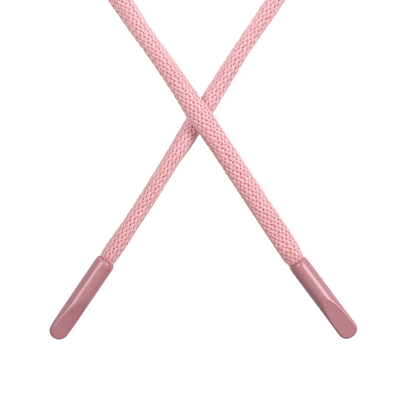 Шнур круглый поликоттон 0,5*135-140см с наконечником, цв:пастельно-розовый