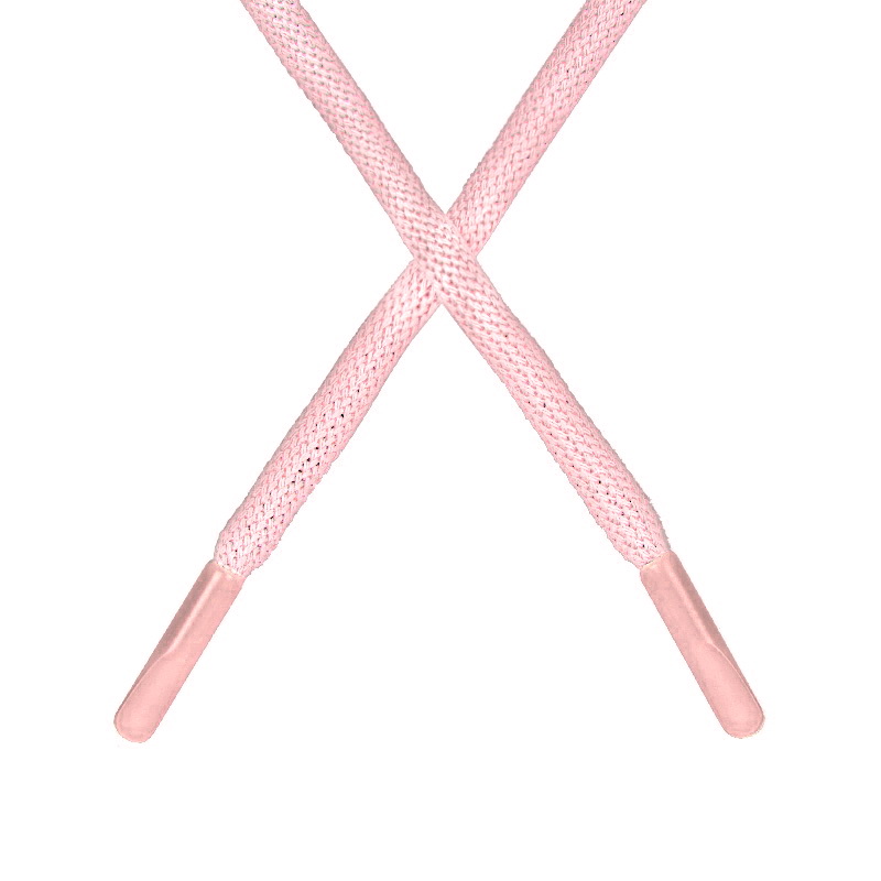 Шнур круглый поликоттон 0,5*135-140см с наконечником, цв:детский розовый