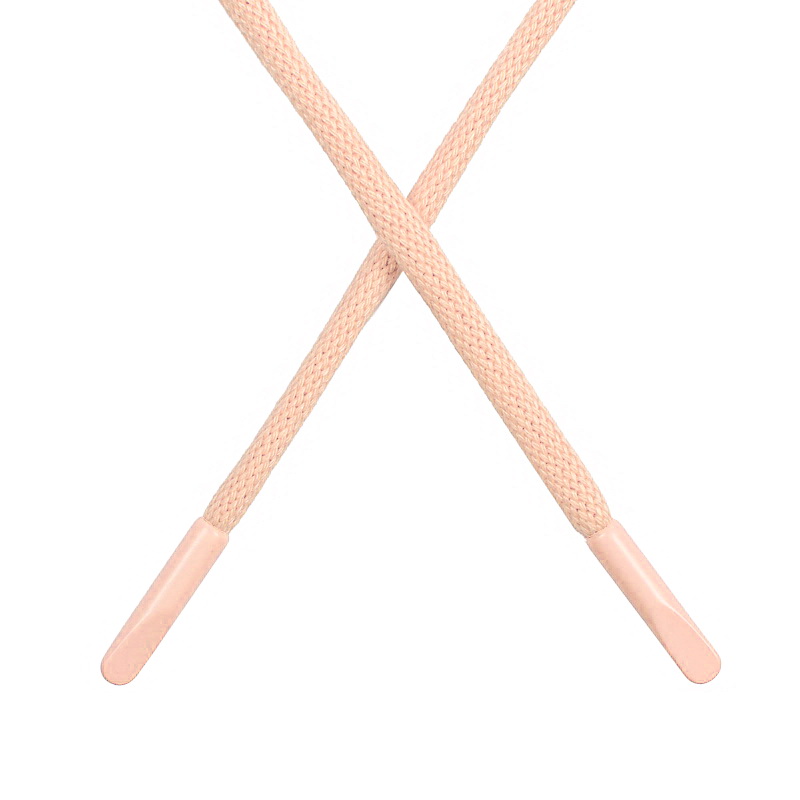 Шнур круглый поликоттон 0,5*135-140см  с наконечником, цв:розовый пушок