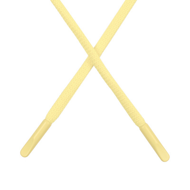 Шнур круглый поликоттон 0,5*135-140см с наконечником, цв:св.желтый