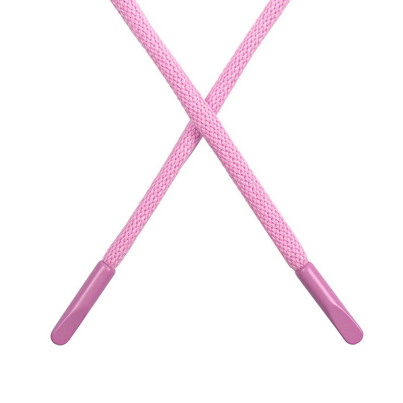Шнур круглый поликоттон 0,5*135-140см с наконечником, цв:розовая гвоздика