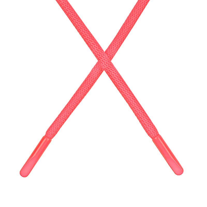 Шнур круглый поликоттон 0,5*135-140см с наконечником, цв:пыльно-розовый неон