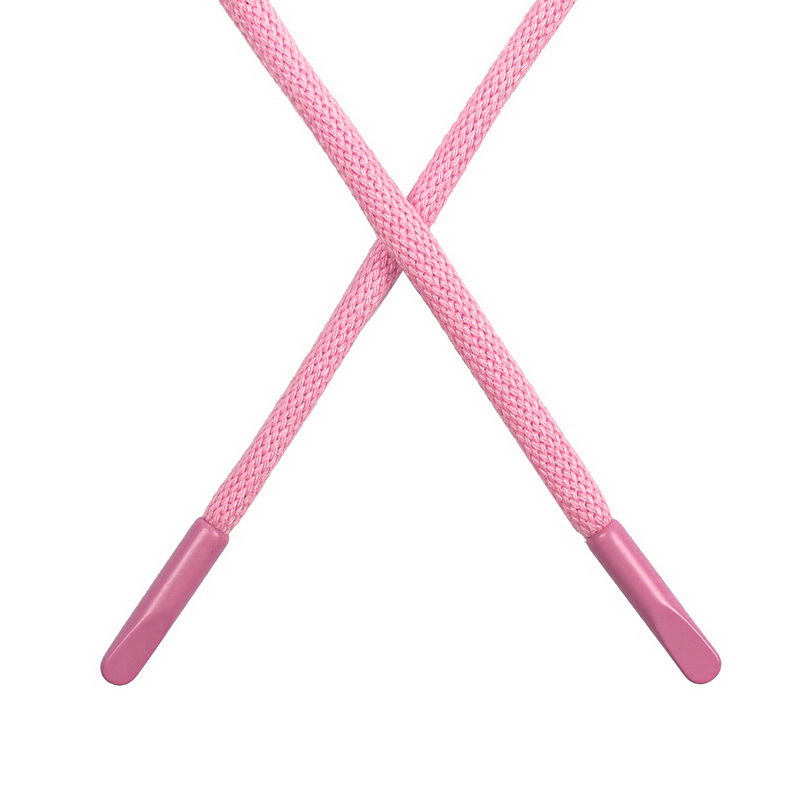Шнур круглый поликоттон 0,5*135-140см с наконечником, цв:нежно розовый