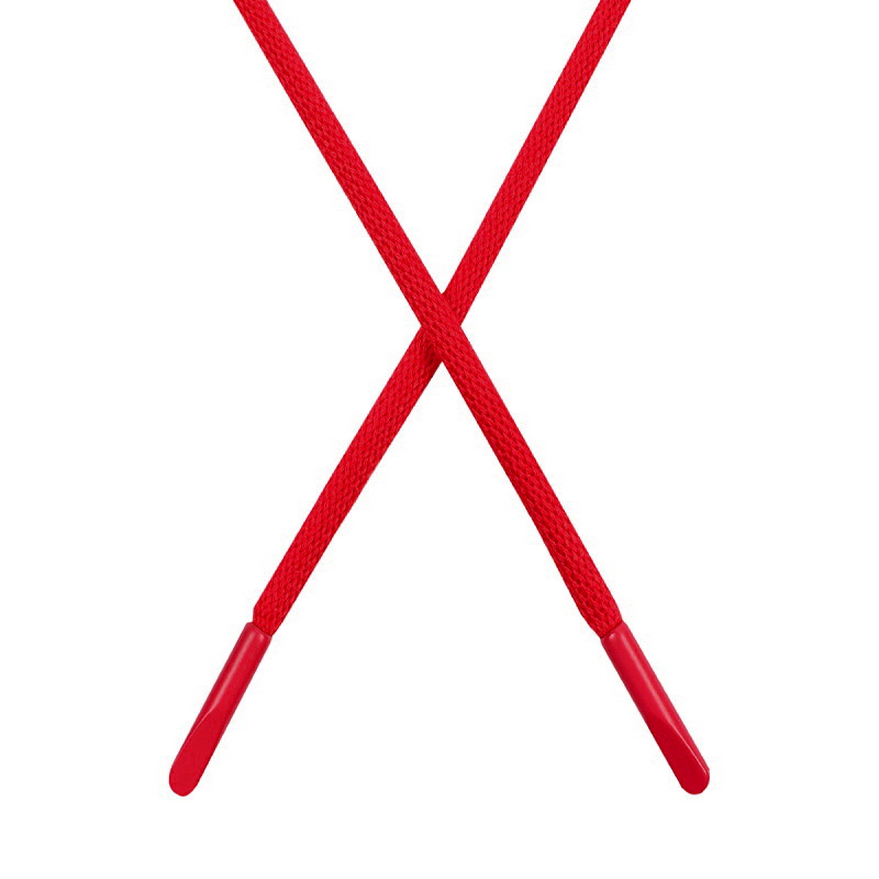 Шнур круглый поликоттон 0,5*135-140см с наконечником, цв:красный