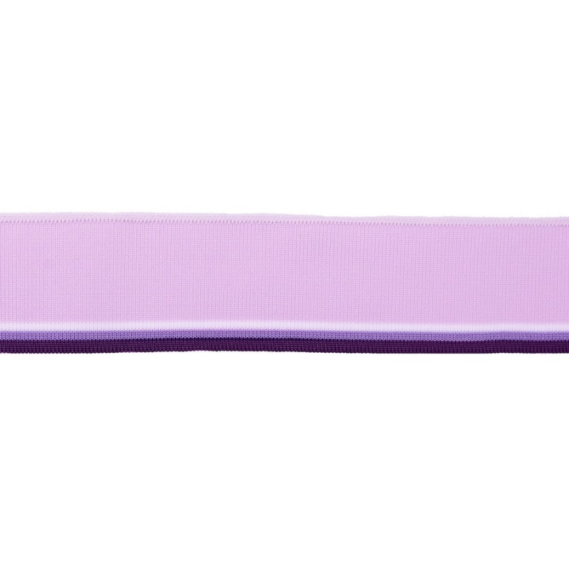 Подвяз 1*1 полиэстер 4*100, цв: св.сиреневый/белый/т.сиреневый/фиолетовый