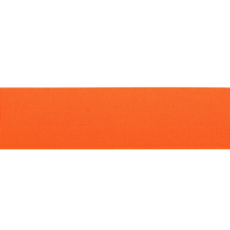 Резинка нейлон 4см 42-44м/рулон, цв:оранжевый неон