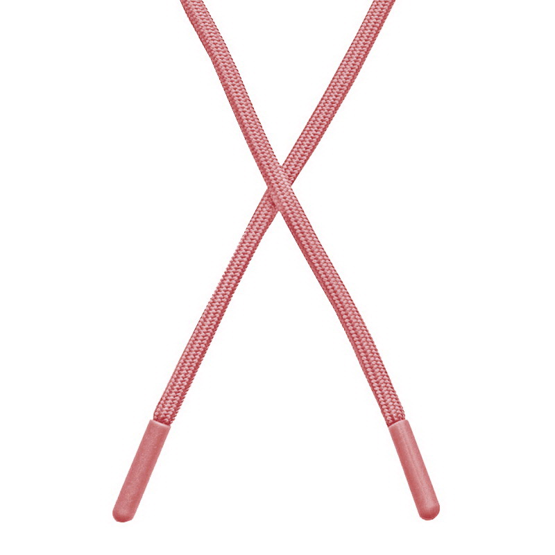 Шнур круглый полиэстер 0,5*130-135см с наконечником, цв:св.розовый