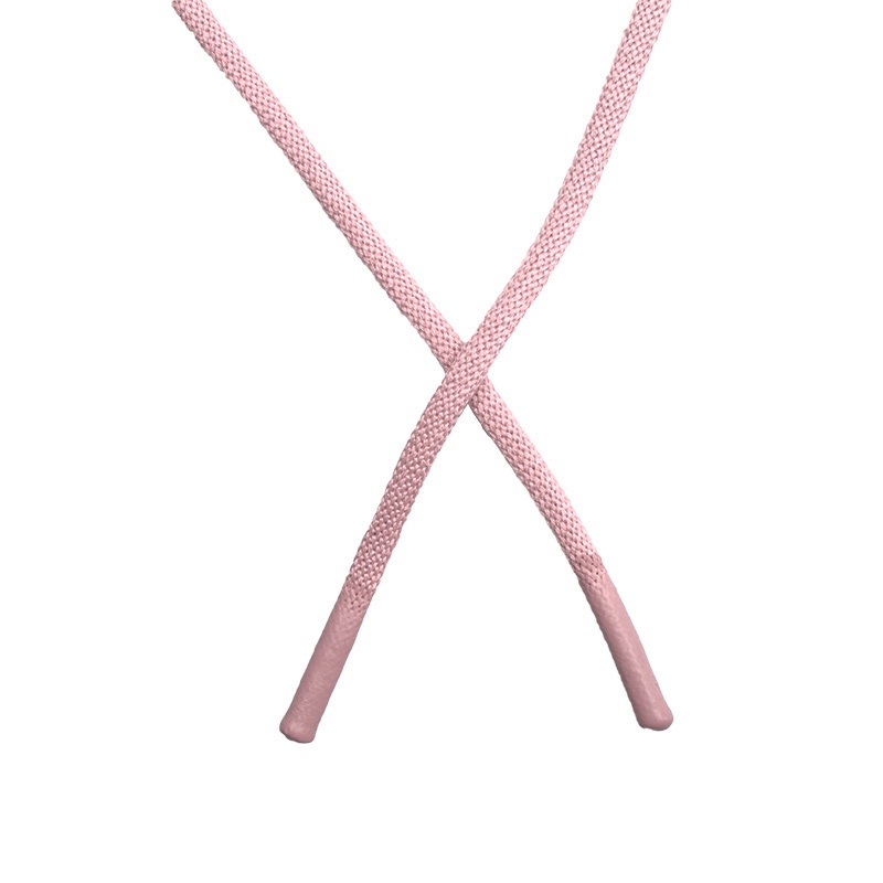 Шнур поликоттон круглый 0,6*120см с наконечником, цв:детский розовый