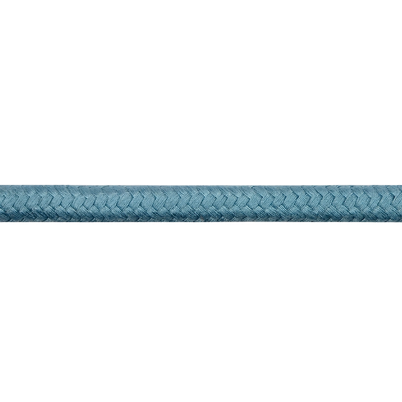 Шнур круглый хлопок 0,8см 104м/рулон, цв:голубой