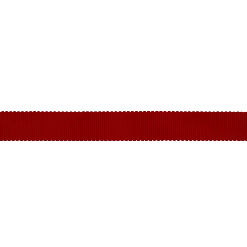 Тесьма репс ребристый край 1,5см 90м/рулон цв:Red