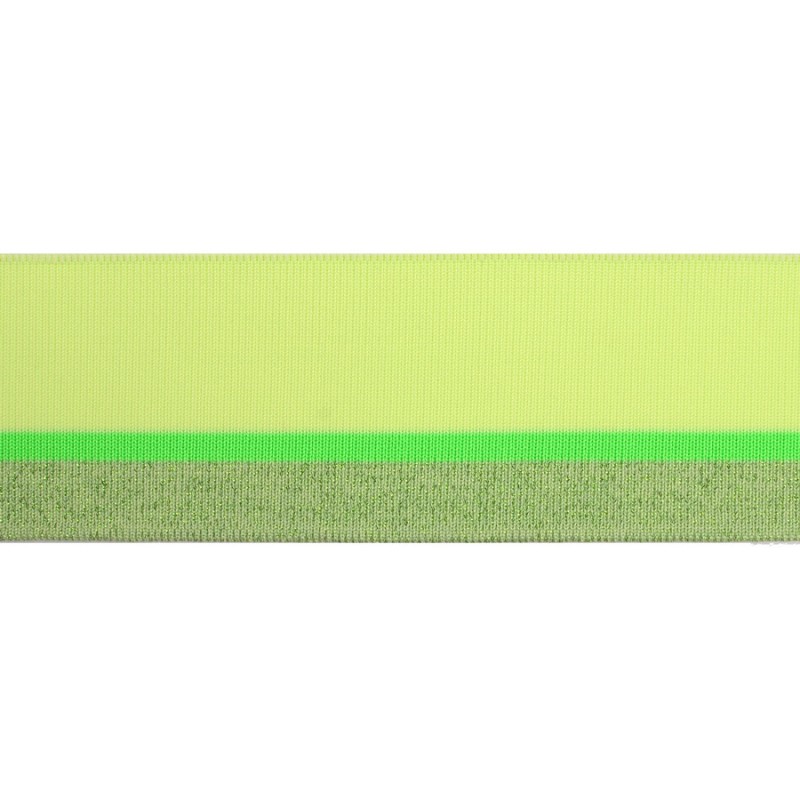 Подвяз 1*1 полиэстер 5,5*120см,цв:св.зеленый/зеленый/люрекс  зеленый