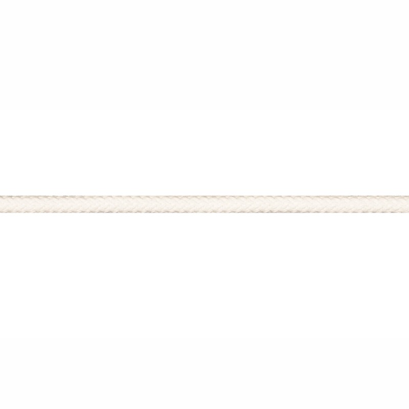 Шнур круглый плетеный поликоттон 0,8-0,9см 88-90м/рулон, цв:айвори